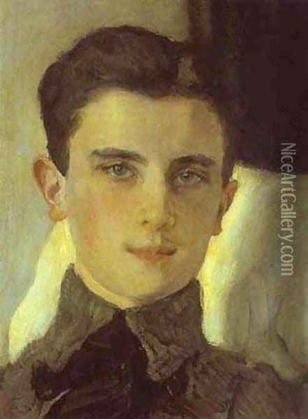 Portrait Of Count Felix Sumarokov Elstone Later Prince Yusupov Detail 2 1903 Oil Painting - Valentin Aleksandrovich Serov