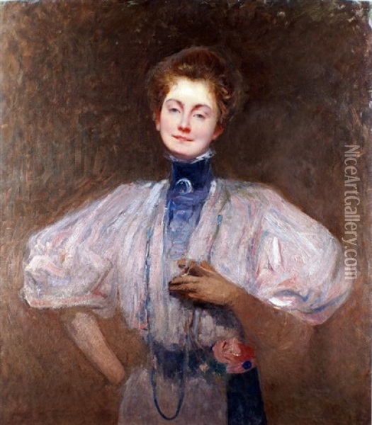 Portrait De Femme Oil Painting - Jean Patricot