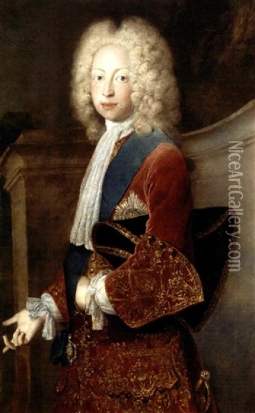 Portrait Of Frederick, Prince Of Wales Oil Painting - Antoine Pesne