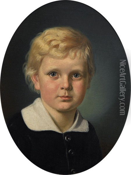 Knabenportrait Oil Painting - Adolf Boch