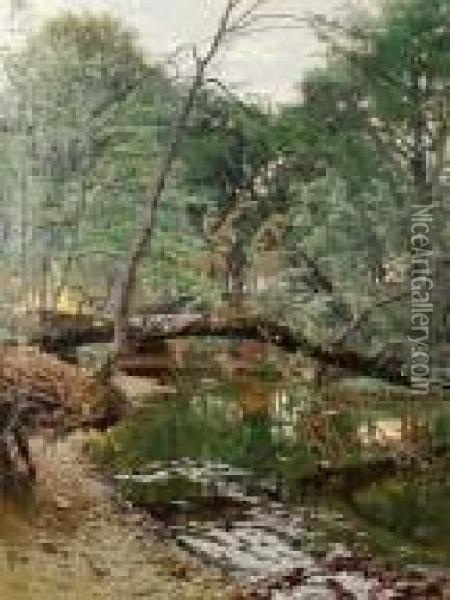 River Landscape Oil Painting - Thorvald Simeon Niss
