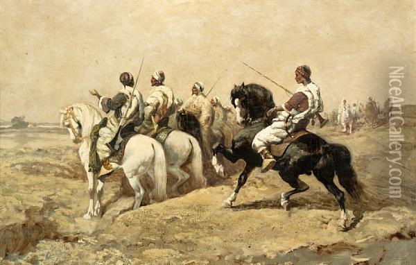 Men On Horseback Oil Painting - Charles Craig