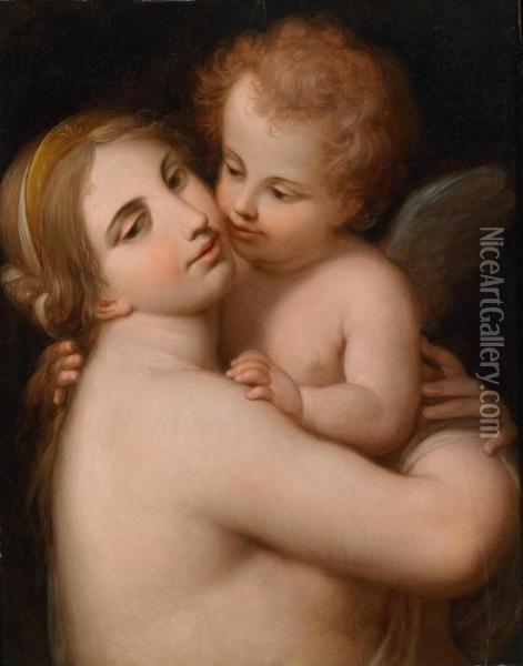 Cerchia Venere E Cupido Oil Painting - Giovanni Batista Cipriani