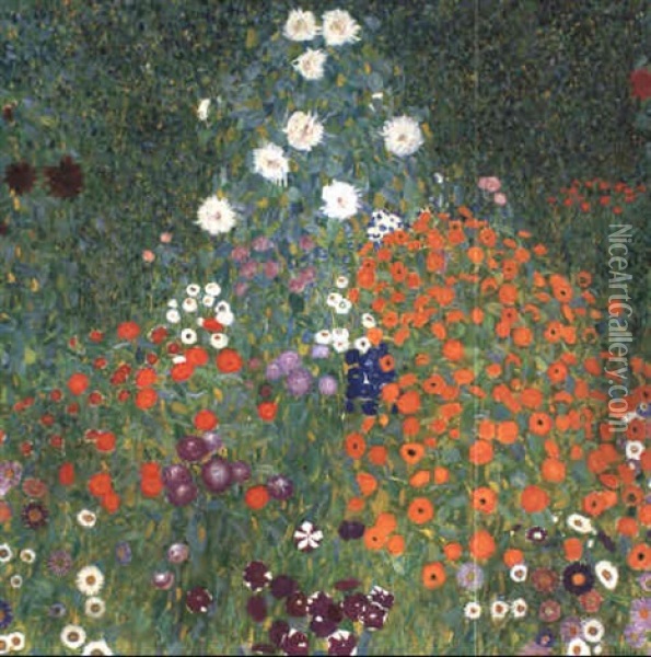 Bauergarten (blumengarten) Oil Painting - Gustav Klimt