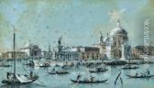 Veduta Della B.v. Della Salute E Dogana Di Mar Oil Painting - Giacomo Guardi