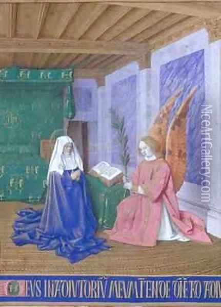 The Annunciation of the Virgins Death Oil Painting - Jean Fouquet