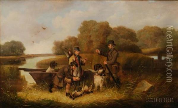 The Hunting Party Oil Painting - Arthur Fitzwilliam Tait