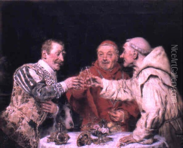 The Holy Alliance Oil Painting - Antonio Casanova y Estorach