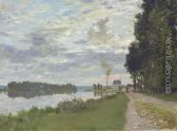 La Promenade D'argenteuil Oil Painting - Claude Oscar Monet