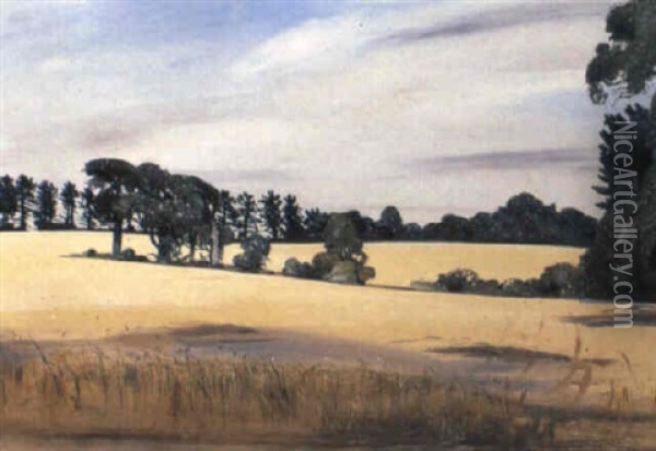 Field At Ramsholt Oil Painting - Arthur Merric Boyd