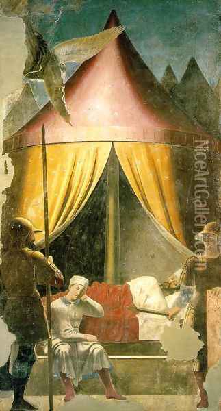 Constantine's Dream c. 1455 Oil Painting - Piero della Francesca