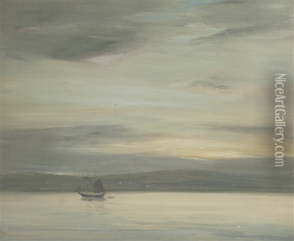 Evening Oil Painting - Robert Burns