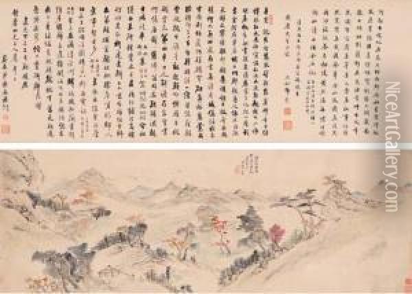 Viewing Steles In Heshuo Oil Painting - Pan Zengying