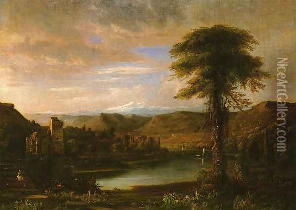 Italianate Landscape Oil Painting - Robert Scott Duncanson