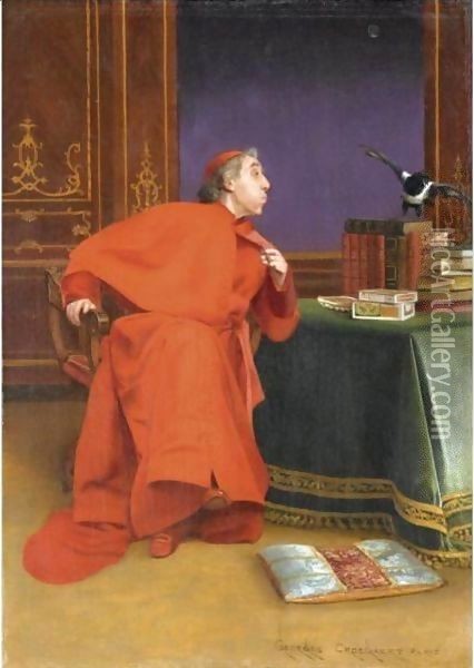 Le Favori De Monseigneur Oil Painting - Georges Croegaert