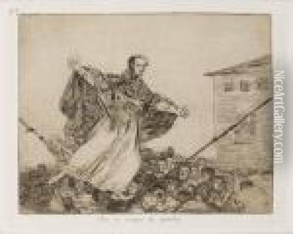 Que Se Rompe La Cuerda Oil Painting - Francisco De Goya y Lucientes