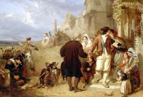 Departure of the Brittany Conscript Oil Painting - Frederick Goodall