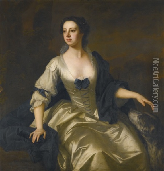 Portrait Of Lady Hariot Vernon Oil Painting - Allan Ramsay