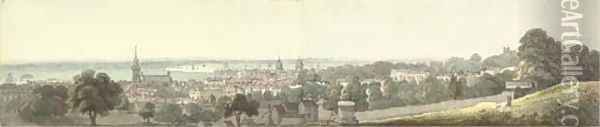 View of Greenwich, London Oil Painting - George Heriot