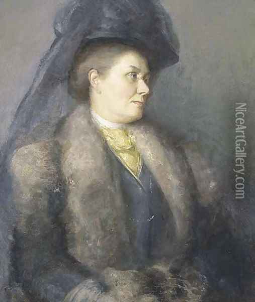 Portrait of Mrs Tom Roberts Oil Painting - Thomas William Roberts
