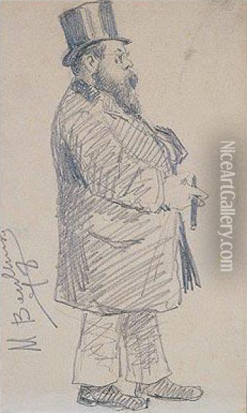 Retrato De Toulouse Lautrec Oil Painting - Mariano Benlliure Y Gil
