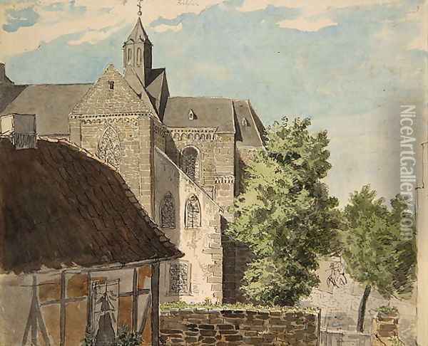 Fritzlar Cathedral Oil Painting - Ludwig Emil Grimm