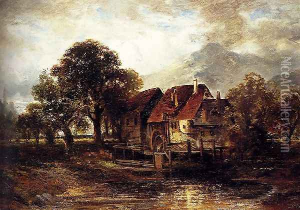 The Old Mill Oil Painting - Carl Ebert