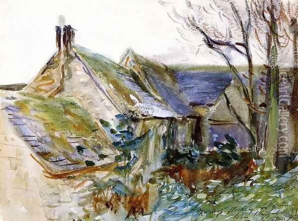 Cottage at Fairford, Gloucestershire Oil Painting - John Singer Sargent