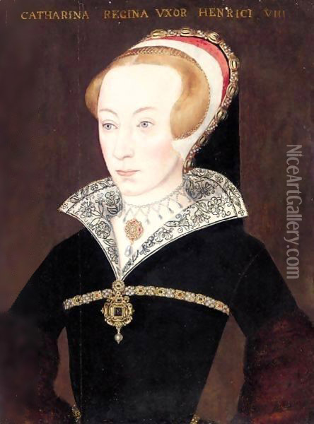 Portrait Of Catherine Parr (1512-1548) Oil Painting - Hans Holbein the Younger