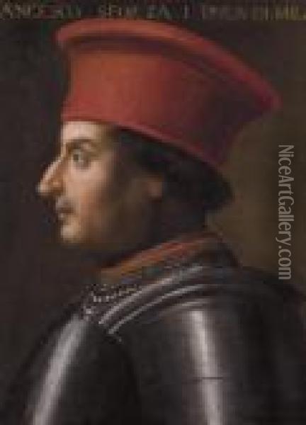 Portrait De Francesco Sforza Oil Painting - Giovanni Bellini