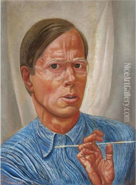 Self Portrait Oil Painting - Boris Dimitrevich Grigoriev