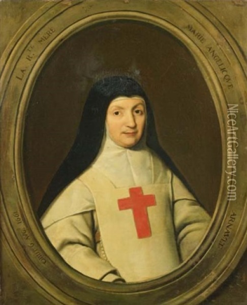 Portrait De Jacqueline Marie, Dite Angelique Arnauld Oil Painting - Philippe de Champaigne