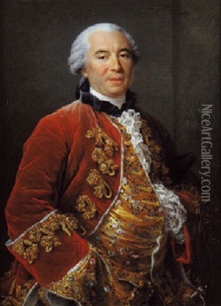 Portrait Du Naturaliste George Louis Leclerc, Comte De Buffon Oil Painting - Francois Hubert Drouais