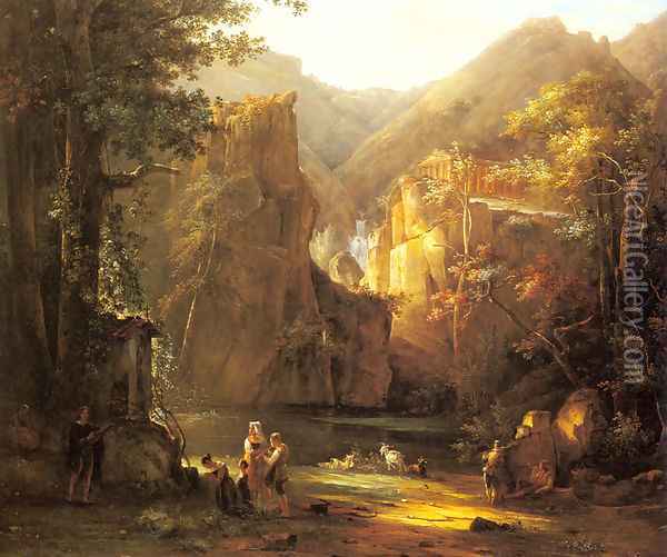 Classical Landscape Oil Painting - Jean-Victor Bertin