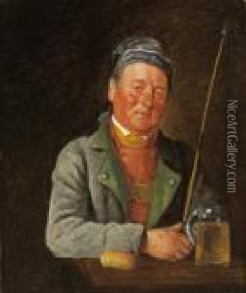Portrait Of A Carriage Driver Oil Painting - Johann Michael Neder