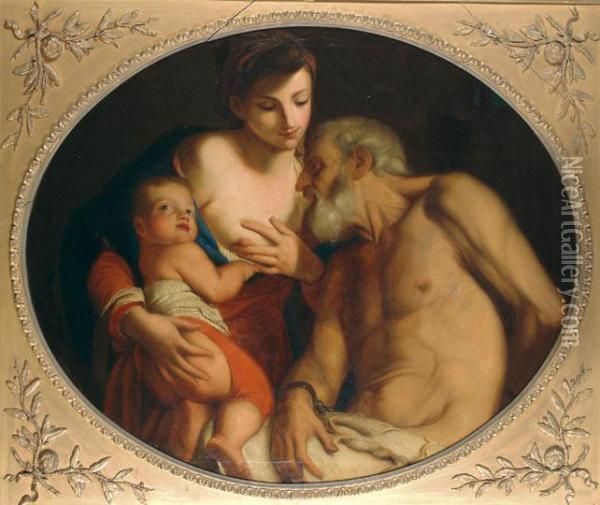 Caritas Romana Oil Painting - Friedrich Ritter von Amerling