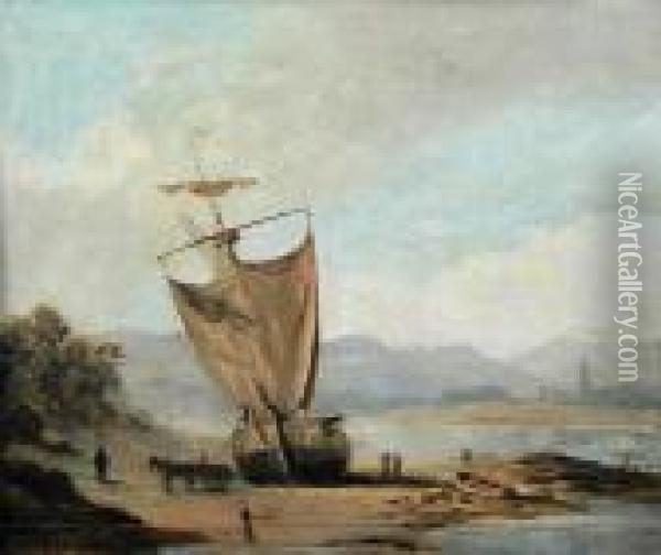 View Of Charlestown Oil Painting - Alexander Nasmyth