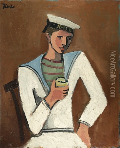 Jeune Homme En Tenue De Marin (der Seemann) Oil Painting - Helmut vom (Kolle) Huegel