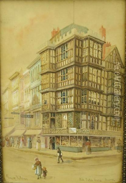 'st. Peter's Hospital' And 'old Dutch House Bristol' Oil Painting - Ernest Parkman