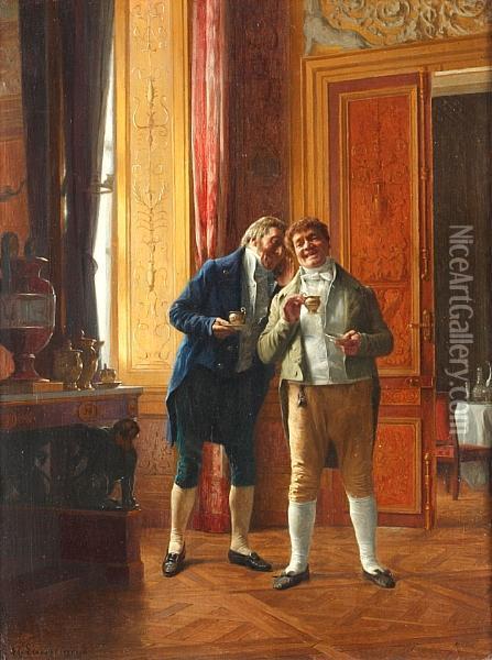 A Good Story Oil Painting - Henri Adolphe Laissement