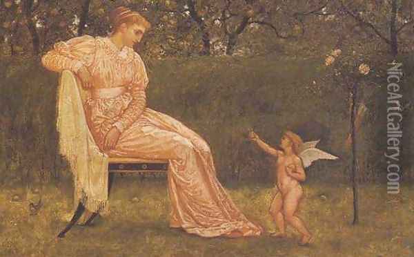 Venus and Cupid Oil Painting - Walter Crane