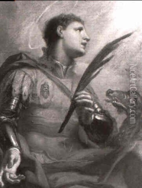 Saint Georges Oil Painting - Giovanni Antonio Pellegrini