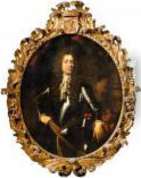 Portrait De Johann Ortt (1642-1701) ; Portrait De Son Epouse, Annapergens (1650-1733) Oil Painting - Nicolaes Maes