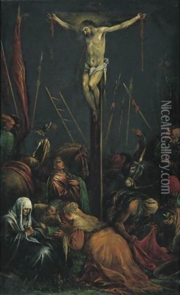 The Crucifixion Oil Painting - Jacopo Bassano (Jacopo da Ponte)