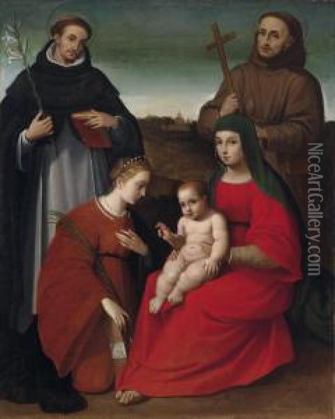 Madonna With Child Oil Painting - Biagio Pupini