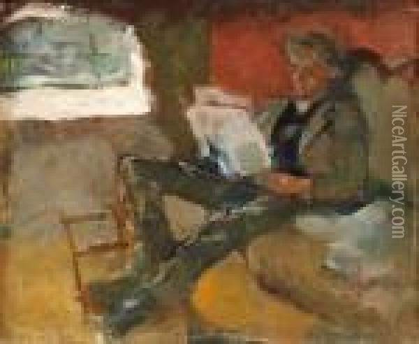 Andreas Leser Oil Painting - Edvard Munch