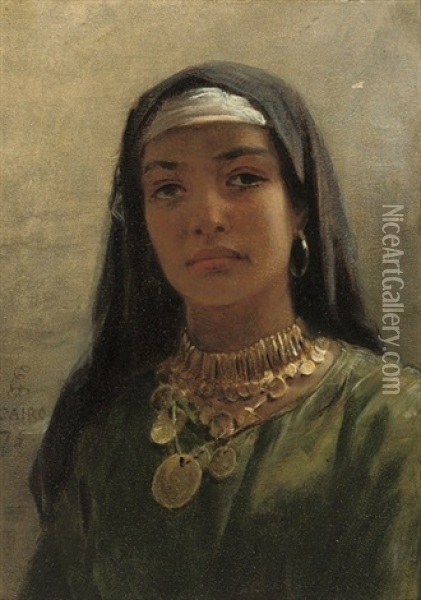 Egyptian Beauty Oil Painting - Edwin Long
