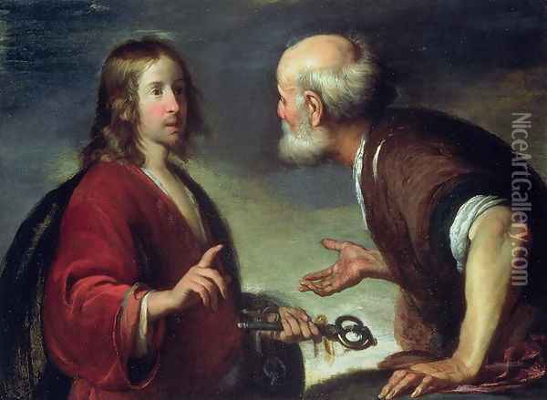 The Delivery of the Keys to St. Peter Oil Painting - Bernardo Strozzi