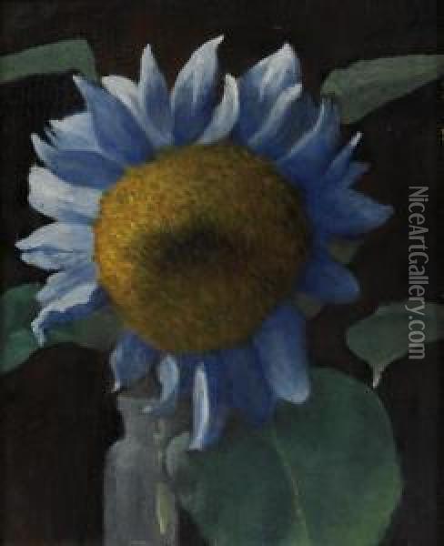 A Sunflower Oil Painting - Arthur Segal
