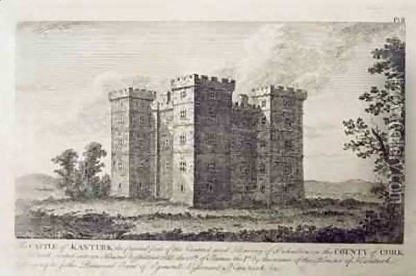 The Castle of Kanturk, County Cork, Ireland in the 1800s Oil Painting - William Henry Bartlett